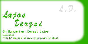 lajos derzsi business card